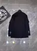 24SS CH Industria Pesada Brazo Cruzado Liu Ding Cuero Falso Dos Piezas Manga Larga Camiseta Pareja Transfronterizo Exclusivo