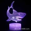 Exclusivo transfronteiriço para Lâmpada de Mesa Pequena 3D Série Shark Lâmpada LED Visual Colorida Criativa Lâmpada de Mesa de Cabeceira Presente