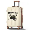 Malas de rodinhas 20 polegadas atacado caixa de senha gatinho de desenho animado rodas universais silenciosas conjunto de viagem mala
