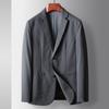 Terno Casual Masculino 2025 Primavera & Outono Luxo Acessível Negócios Terno Único para Jovens e Pessoas de Meia-Idade Terno de Abotoadura Simples Cor Pura Jaqueta da Moda