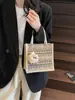 Bolsa de Linho para Mulheres de Celebridade da Internet 2026 Nova Moda Primavera Bolsa para Passeio Almoço Bolsa de Ombro Portátil