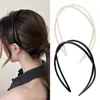 Versión Coreana Ins Simple Versátil Diadema de Acrílico con un Toque de Alta Gama, Dientes Doble Capa Cruzada Hueca Diadema para Lavarse la Cara y Sujetar el Cabello