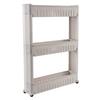 Fornecimento de cozinha sala de estar geladeira multi-funcional de plástico multi-camada gap rack de armazenamento de vaso sanitário rack de banheiro