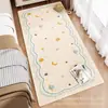 Tapete fofo de desenho animado para sala de estar, feito de falso cashmere, antiderrapante, amigável à pele, tapete de cabeceira de quarto, tapete para sofá e mesa de centro, fácil de manter