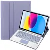 Estojo Protetor para Tablet iPad 11ª Geração Air7 com Touchpad, Teclado Bluetooth Sem Fio Retroiluminado, Estojo em Espanhol