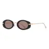 Gafas de Sol Ovaladas Retro de Marco Pequeño Gafas Europeas y Americanas para Transmisiones en Vivo de Tiktok Gafas de Moda de Alta Gama Personalizadas Dropshipping