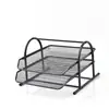 Suporte de arquivos de metal com tela de arame de duas camadas bandeja de dados de duas camadas bandeja de arquivos de dados de desenho suporte de arquivos criativo antiferrugem
