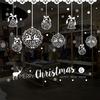 Adhesivos de Pared Navideños Adhesivos para Ventanas de Cristal de Centro Comercial Adhesivos de Pared de PVC Flores de Ventana Decoración Navideña Decoración Duradera para el Hogar