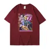 Nuevo Modelo de Comercio Exterior Sitio Independiente Dibujos Animados Japoneses Anime La Aventura Extraña de JoJo Camiseta Unisex de Manga Corta Camiseta Básica