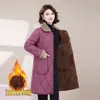 Servicio de Dropshipping para Abrigos de Algodón de Longitud Media, Chaquetas de Algodón de Invierno, Ropa de Algodón Nueva, Elegante y de Moda, Forrada de Felpa para Madres