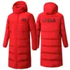 Casaco de Algodão para Treinamento de Inverno Chinês com Forro de Fleece Acima do Joelho para Atletas Masculino e Feminino Casaco Longo de Algodão com Penugem para Treinamento em Instituto Esportivo Casaco Grosso