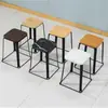 Mesa de negociación engrosada, habitación de hotel en alquiler, restaurante de comida rápida, juego de mesa y sillas para té de burbujas y bocadillos, cafetería, mesa cuadrada pequeña de color pizarra