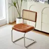 Silla de ratán silla nórdica de madera maciza para el hogar silla de comedor de diseño silla de segunda mano silla网红 cafetería hotel ocio silla ins