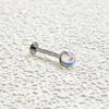 Pendientes de Aleación de Titanio G23 con Zirconia en Forma de Bola de Tres Garras F136 Material de Grado de Implante de Titanio Garra Incrustada con Bola de Zirconia Joyería de Piercing para Labio