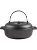 Olla espesa de hierro fundido para asar batatas para uso doméstico, asador de papas y maíz para barbacoa, olla de hierro fundido para asar para uso en exteriores