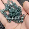 Aquarela azul fivela de jade com furo grande anel redondo jade contas soltas pingente de jade quartzo verde argila loop pulseira colar DIY contas para joias