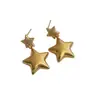 Aretes de Corazón Chapados en Oro Real de 18K con Circonitas Micro-Pavimentadas para Mujer, Joyería de Oreja Versátil y Exquisita de Estrella de Moda y Gama Alta