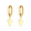 Pendientes de Moda Europeos y Americanos Más Vendidos en Aliexpress, Pendientes de Estrella y Luna Modernos y Sencillos, Pendientes de Acero Inoxidable de Alta Gama para Mujer