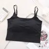 Camisola de Belleza Tallas Grandes sin Espalda con Sujetador de Copa Fija Integrado, Antideslizante, Sujetador Deportivo Versátil para Mujer