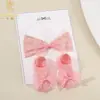 Set de Accesorios para el Cabello Transfronterizos Europeos y Americanos para Niños, Diadema Ancha Suave, Calcetines, Lazo para Bebé, Gorro de Protección para la Fontanela