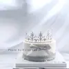 Corona Incrustada de Diamantes Diosa Decoración de Pastel de Cumpleaños Reina Día de San Valentín Hada Rojo de Internet Creativo Adornos de Mesa de Postres para Hornear