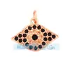 L45 Accesorios para joyería DIY cobre puro chapado en oro plateado recubierto de oro estilo europeo y americano Ojo del Diablo colgante multicolor