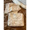 Conjunto de pijama de manga larga de gasa de algodón puro con estampado floral de albaricoque lechoso para mujer, conjunto de dos piezas fino de verano para casa, se puede usar para salir