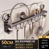 Ganchos de Cozinha com Ventosa Sem Furos Carga Forte Suporte de Armazenamento de Cozinha Barra Montada na Parede Porta Tampas de Panela Colheres Dropshipping