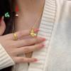 Nuevo Collar de Mariposa Láser, Mismo Estilo que Tienda de Oro, Cadena para Clavícula Versátil de Moda para Mujer Lujo Ligero Recursos Mayoristas