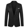 Chaqueta de Traje para Hombre Casual de Negocios Profesional Traje Formal Solapa Ajustada Boda Mono Chaqueta de Traje de una Pieza para Hombre