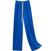 Pantalones Anchos de Raya Plisados de Cintura Alta Sueltos para Mujer a Principios de Primavera Aspecto Adelgazante Texturizados con Caída Pantalones Casuales Chiba