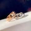 Versão alta versão estreita versão larga anel banhado a ouro 18K anel de diamante losango coco pulseira esculpida em CNC