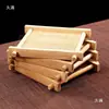 Bandeja de Chá Jogo da Velha de Bambu Estilo Chinês Prato de Lanche Doce Montanha-russa de Chá Retrô Suporte para Copo Bandeja de Mesa de Bambu