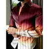 Camisa Glossy Manga Longa Estilo Vintage Masculina Estampa Digital 3D Transfronteiriça AliExpress Amazon