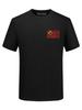 Camiseta de perforación en caliente de moda nacional para hombre, de manga corta, moderna, con cinco estrellas, bandera roja, talla grande, extragrande, fértil, extragrande, de algodón mercerizado, de media manga.
