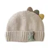 Gorro de Invierno para Bebé Niño Dinosaurio Tejido Lindo y Adorable para Bebés Niñas y Niños Pequeños Gorro de Punto Cálido con Forro de Algodón