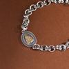 Rei do Cervo Dourado Prata S925 Anel Artesanal Antigo Corrente Cruz Coroa Amarelo Riqueza Como Zakiram 19cm Pulseira