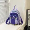 Mini Mochila de Bloques de Color Suaves y Modernos Estilo Coreano, Mochila Única y Femenina para Salir y Viajar al Trabajo