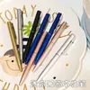 Bolígrafo Pequeño Giratorio Mini Xiaoxihua Dorado Plateado Corto de 10 cm con Cuaderno Regalo Bolígrafo