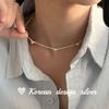 Joia Estilo Ins Coreano Prata de Lei S925 Corrente de Elo Coração Cruz Design de Nicho Mesma Corrente de Clavícula de Blogueira