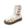 Sandálias Fechadas para Meninas 2026 Verão Novos Sapatos Romanos de Cano Alto para Crianças, Sapatos de Praia Estilo Verão para Meninas e Crianças Mais Velhas