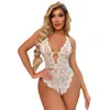 Talla extragrande ropa interior sexy para mujer diseño de V profunda entrepierna abierta mono sexy libre uniforme sexy de sirvienta 200 kg