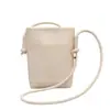 Estilo Coreano Ins Simples Artístico para o Trabalho Bolsa Transversal de Celular em PU Moda Feminina Bolsa de Ombro Única Feminina Fofa Mini Bolsa Pequena