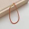 Pulsera de Hilo Rojo Trenzado de Doble Capa con Diamantes de Burbuja, Nuevo Estilo Delgado con Colgante Hecho a Mano en Forma de Corazón, Apilable, Accesorio de Mano de Moda y Versátil