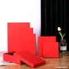 Caja de Regalo para Boda Caja de Regalo para el Festival del Bote del Dragón Caja Rectangular Grande Negra Roja Caja de Empaque con Tapa y Base de Papel Kraft
