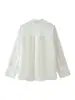 Fábrica de Origen Transfronteriza Nuevo Estilo Chino Camisa con Cuello Alto Bordado de Lujo Ligero Bolsillo con Parche Tapeta Oculta Holgada Camisa Superior para Viajar