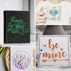 Película Adhesiva de Letras con Brillo Cepillado Láser Vinilo Autoadhesivo Vinilo Pegatinas Decorativas de Letras para Manualidades