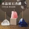 Cristal Natural Piedra Cruda Mineral Quemador de Incienso Línea Base para Incienso Línea Inserto para Incienso Soporte para Incienso Quemador de Incienso para el Hogar Quemador de Incienso para Interiores