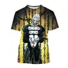 Camiseta Estampada Digitalmente 3D de la Película de Terror "Persiguiendo Almas Fantasmales" para Hombre y Mujer de Manga Corta 2024 Venta Caliente Transfronteriza
