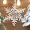 Accesorios Navideños Copos de Nieve Acrílicos Copos de Nieve Tridimensionales de Cristal Colgantes Decoración de Árbol de Navidad Decoraciones Navideñas